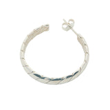 Créoles argent 925 torsadées plates