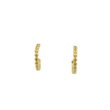 Mini gold hoop earrings with balls