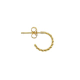 Mini gold hoop earrings with balls