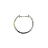 925 silver and zircon hoop earrings 2cm (L)