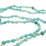 Collier arbre de vie doré turquoise avec perles vertes 75 cm