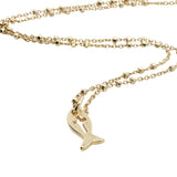 Collier doré poisson 38 cm