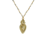 Collier santa maria préhnite et coeur 50cm