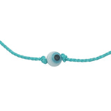 Fine colored thread bracelet and lucky eye