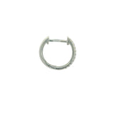 925 silver and zircon hoop earrings 1.5cm (M)