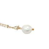 Collier doré perle d'eau douce 42 cm