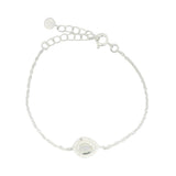925 silver bracelet with moonstone and pave-set zircons
