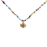 Collier doré poisson rond 38 cm