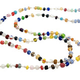 Collier doré perles multicolores poison bleu 38 cm