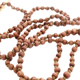 Collier perles de bois et médaille jungle Ganesh 75cm