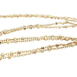 Collier doré Hai zircons 60 cm