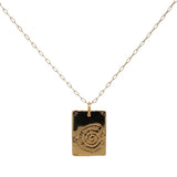 Collier doré plaque escargot sea sex sun 50 cm