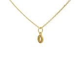 Small letter zircon gold necklace
