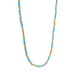 Gold pearl and stone choker necklace