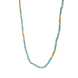 Gold pearl and stone choker necklace