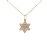 Gold star zircon necklace