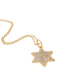 Gold star zircon necklace