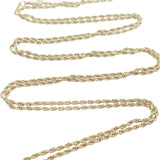 Sautoir Bola boule dorée striée 110 cm