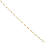 Gold necklace with number 13 medal and white zircons