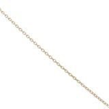 Gold necklace with number 13 medal and white zircons