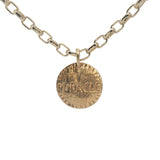 Collier doré médaille "Miracle" avec petits coeurs 38 cm