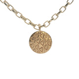 Collier doré médaille "Miracle" avec petits coeurs 38 cm