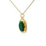 Golden natural stone necklace with its openwork outline