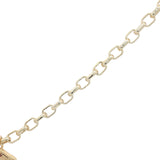 Collier doré main de Fatma texturée avec oeil en relief 50 cm