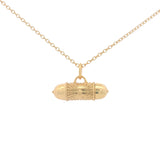 Golden necklace with lucky talisman and stars