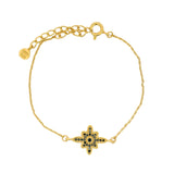 Star and zircon chain bracelet
