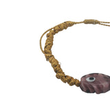 Bracelet cordon tressé doré poisson violet
