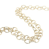 Collier doré coquillage beige moucheté 42 cm