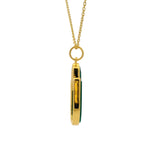 Gold necklace with hand of Fatima stone