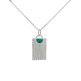 925 silver plate and turquoise necklace
