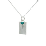 925 silver plate and turquoise necklace