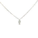 Collier doré prehnite avec anneau pour charms 42 cm