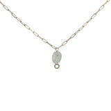 Collier doré prehnite avec anneau pour charms 42 cm