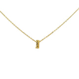 Small braided oval necklace with white zircons