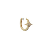 Mini gold creole and star zircons