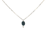 Collier doré onyx noire avec anneau pour charms 42 cm