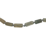 Chaine de cheville dorée avec labradorite en tubes
