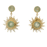 Golden sun stone earrings