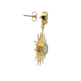 Golden sun stone earrings
