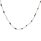 Collier fil doré et pierres naturelles