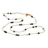 Collier fil doré et pierres naturelles