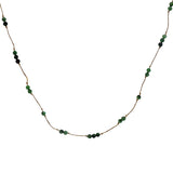 Collier fil doré et pierres naturelles