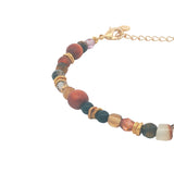 Gold bracelet and natural pearls mix