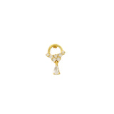 Gold ring buckle and zircons