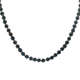 Collier doré perles bois marron disques dorés 46 cm