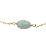 Bracelet doré pierre ovale facettée